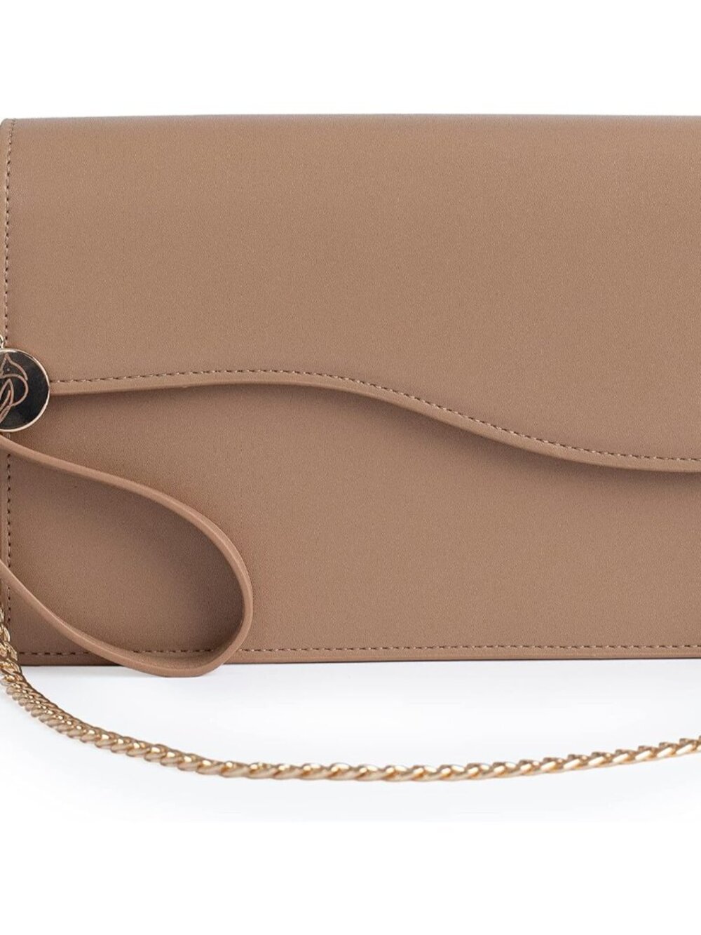 Designer Clutch Purse for Women, Vegan Leather Elegant Evening Fashion Bag from